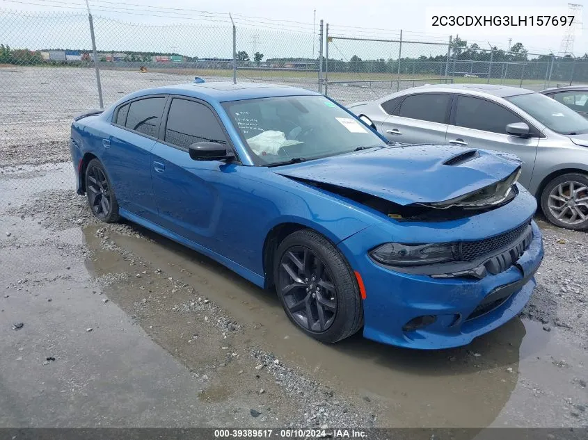 2020 Dodge Charger Gt Rwd VIN: 2C3CDXHG3LH157697 Lot: 39389517