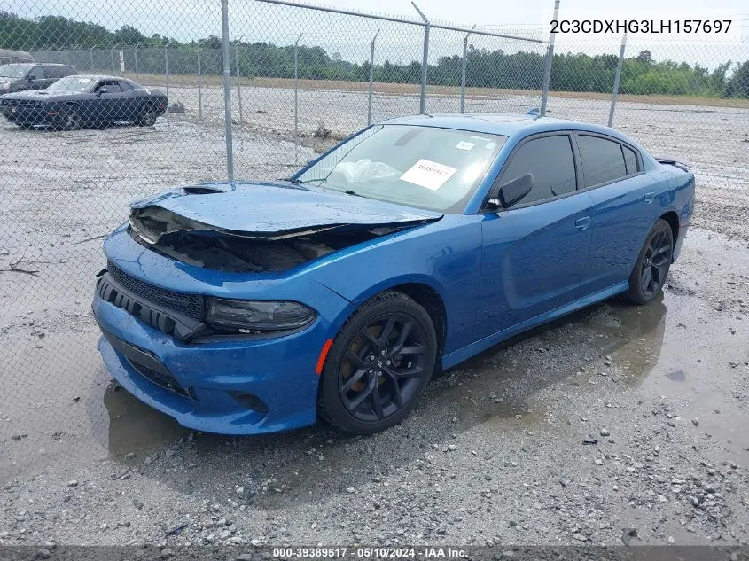 2020 Dodge Charger Gt Rwd VIN: 2C3CDXHG3LH157697 Lot: 39389517