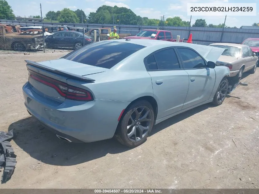 2020 Dodge Charger Sxt Rwd VIN: 2C3CDXBG2LH234259 Lot: 39454507