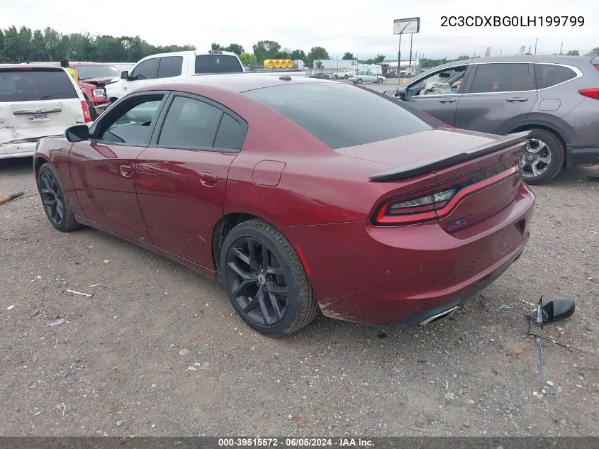 2020 Dodge Charger Sxt Rwd VIN: 2C3CDXBG0LH199799 Lot: 39515572