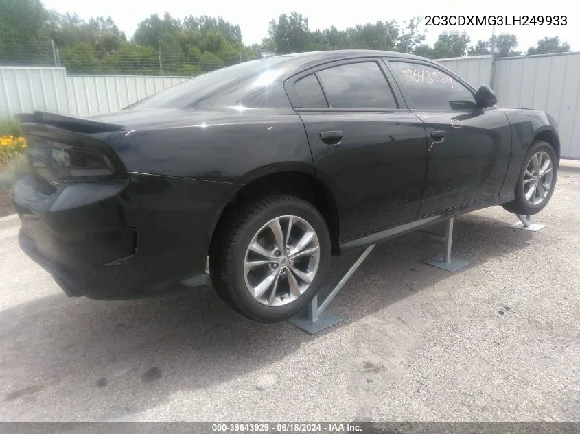 2020 Dodge Charger Gt Awd VIN: 2C3CDXMG3LH249933 Lot: 39643929