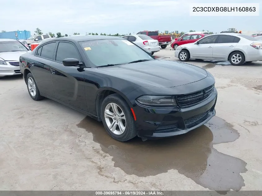 2020 Dodge Charger Sxt Rwd VIN: 2C3CDXBG8LH160863 Lot: 39695794