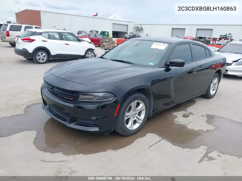 2020 Dodge Charger Sxt Rwd VIN: 2C3CDXBG8LH160863 Lot: 39695794