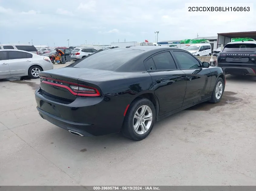 2020 Dodge Charger Sxt Rwd VIN: 2C3CDXBG8LH160863 Lot: 39695794