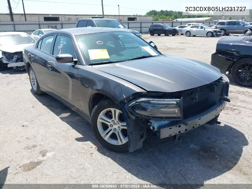 2020 Dodge Charger Sxt Rwd VIN: 2C3CDXBG5LH231727 Lot: 39768693