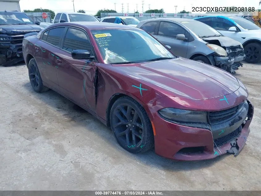 2C3CDXBG7LH208188 2020 Dodge Charger Sxt Rwd