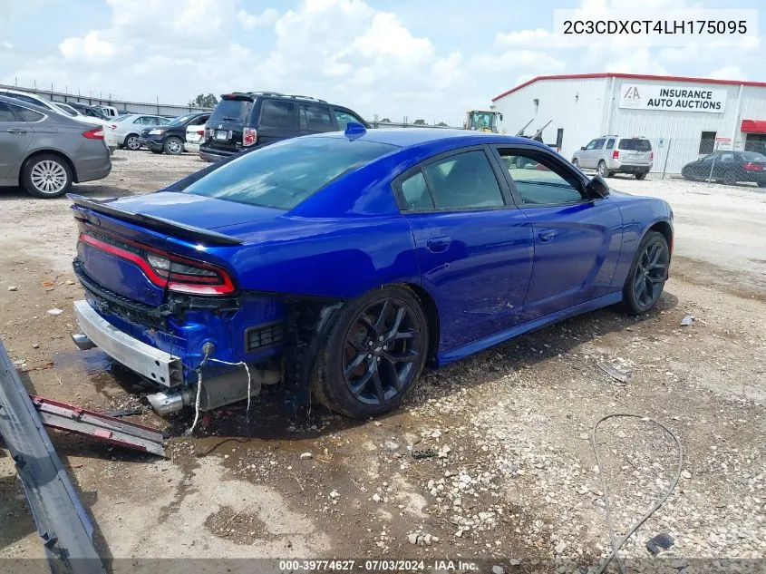 2020 Dodge Charger R/T Rwd VIN: 2C3CDXCT4LH175095 Lot: 39774627