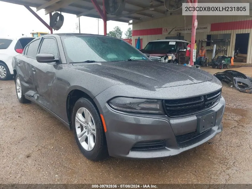 2C3CDXBGXLH231805 2020 Dodge Charger Sxt Rwd