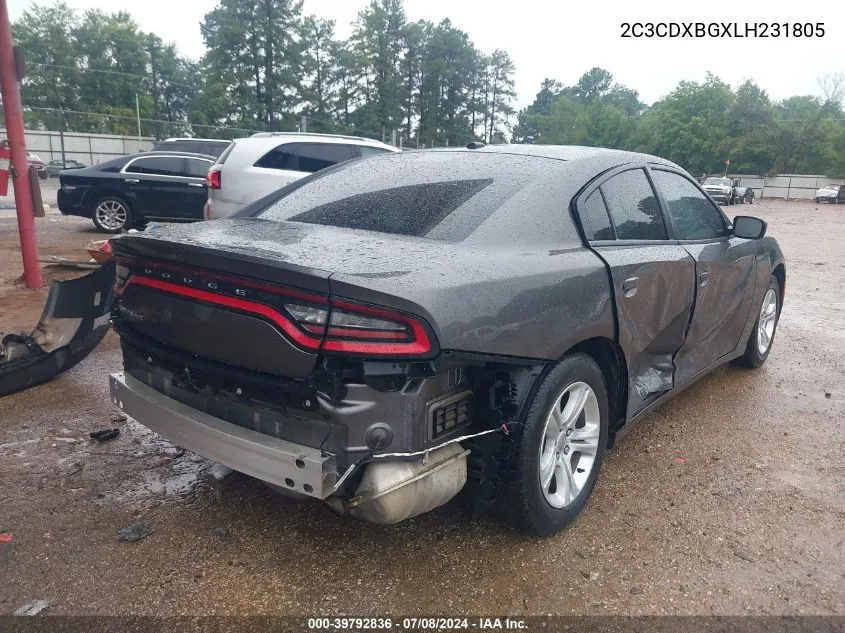 2C3CDXBGXLH231805 2020 Dodge Charger Sxt Rwd