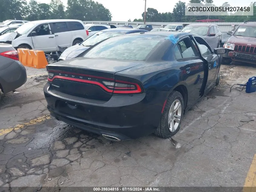 2020 Dodge Charger Sxt Rwd VIN: 2C3CDXBG5LH207458 Lot: 39834815