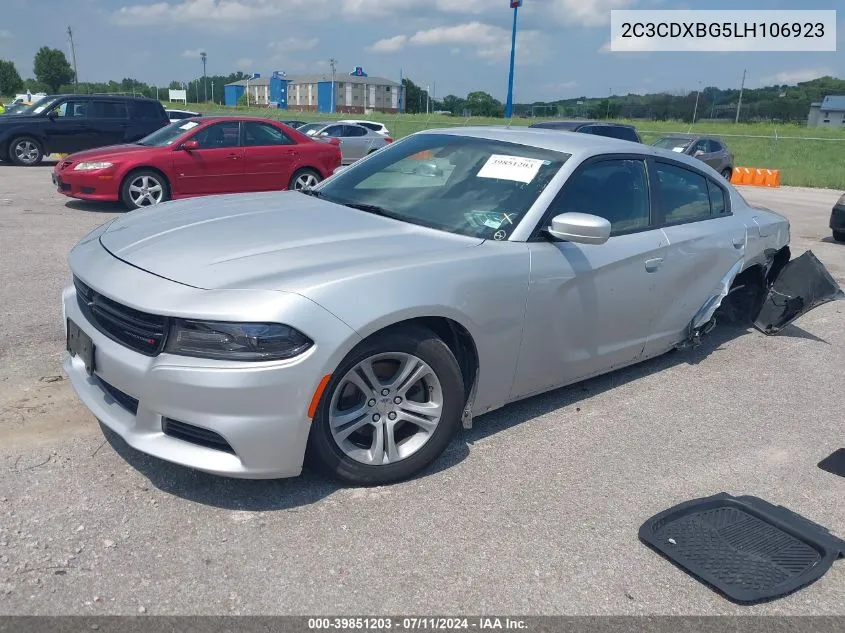 2020 Dodge Charger Sxt Rwd VIN: 2C3CDXBG5LH106923 Lot: 39851203