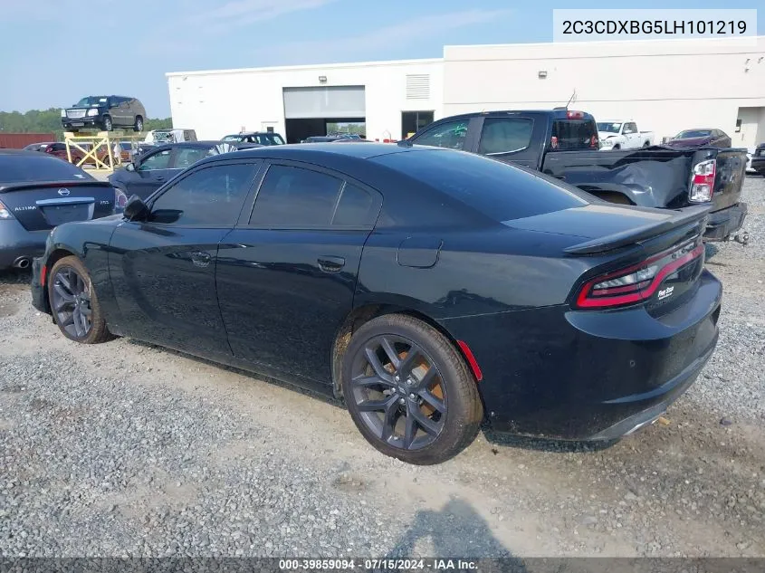 2020 Dodge Charger Sxt Rwd VIN: 2C3CDXBG5LH101219 Lot: 39859094