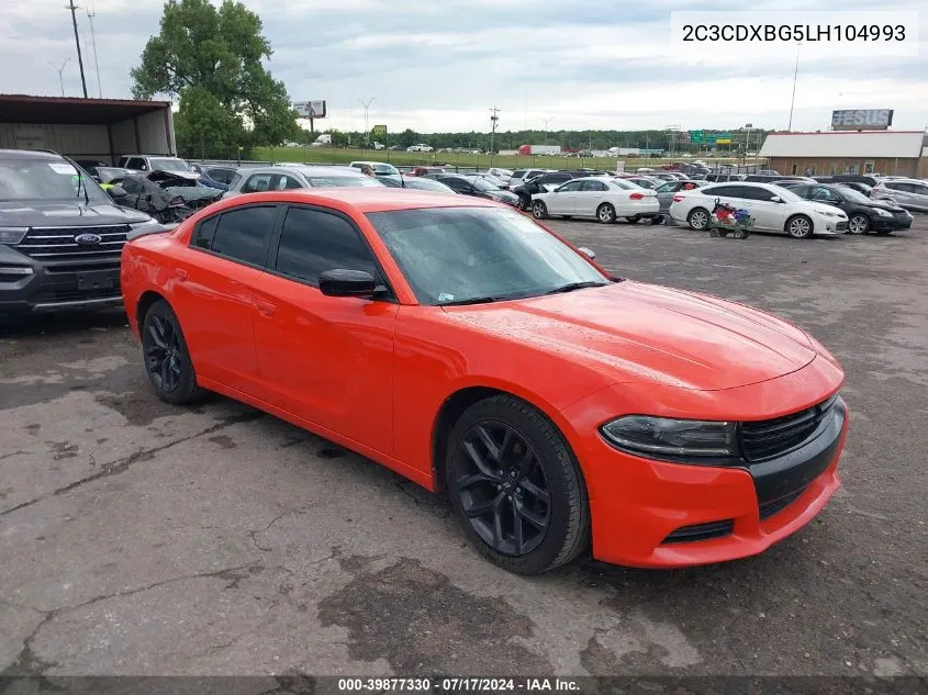 2020 Dodge Charger Sxt Rwd VIN: 2C3CDXBG5LH104993 Lot: 39877330