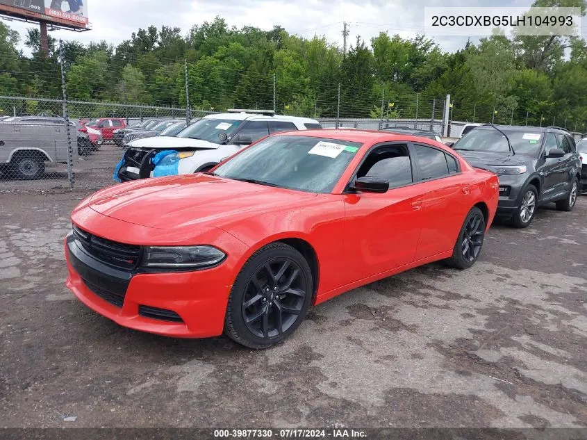 2020 Dodge Charger Sxt Rwd VIN: 2C3CDXBG5LH104993 Lot: 39877330