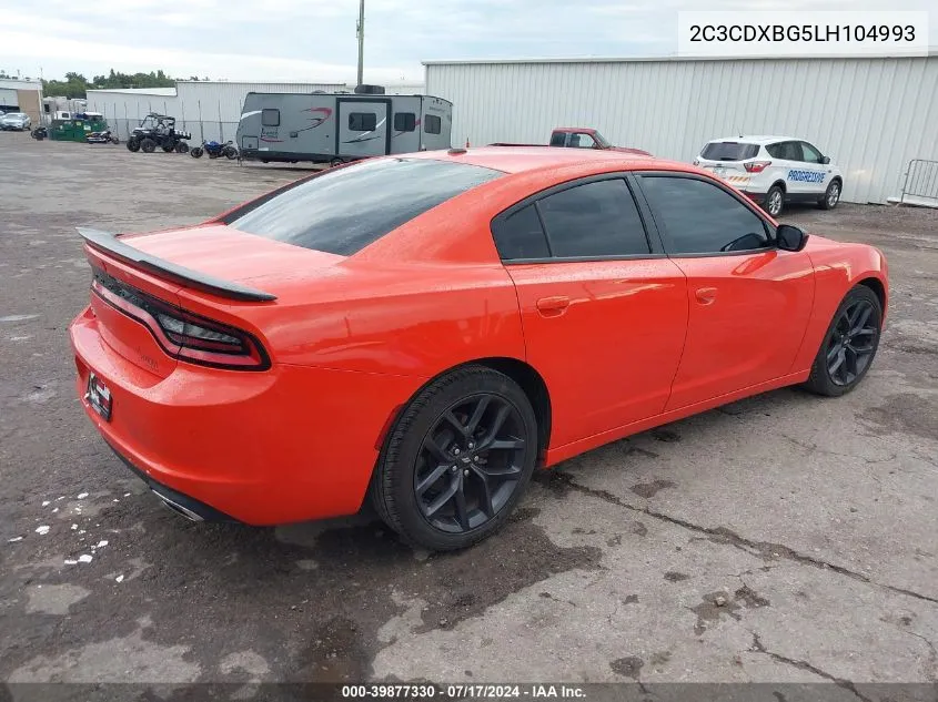 2020 Dodge Charger Sxt Rwd VIN: 2C3CDXBG5LH104993 Lot: 39877330