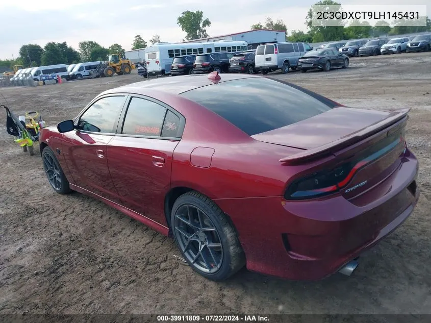 2020 Dodge Charger R/T Rwd VIN: 2C3CDXCT9LH145431 Lot: 39911809