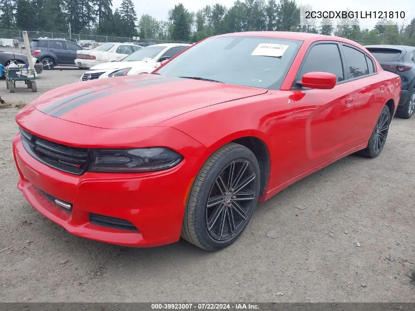 2020 Dodge Charger Sxt Rwd VIN: 2C3CDXBG1LH121810 Lot: 39923007