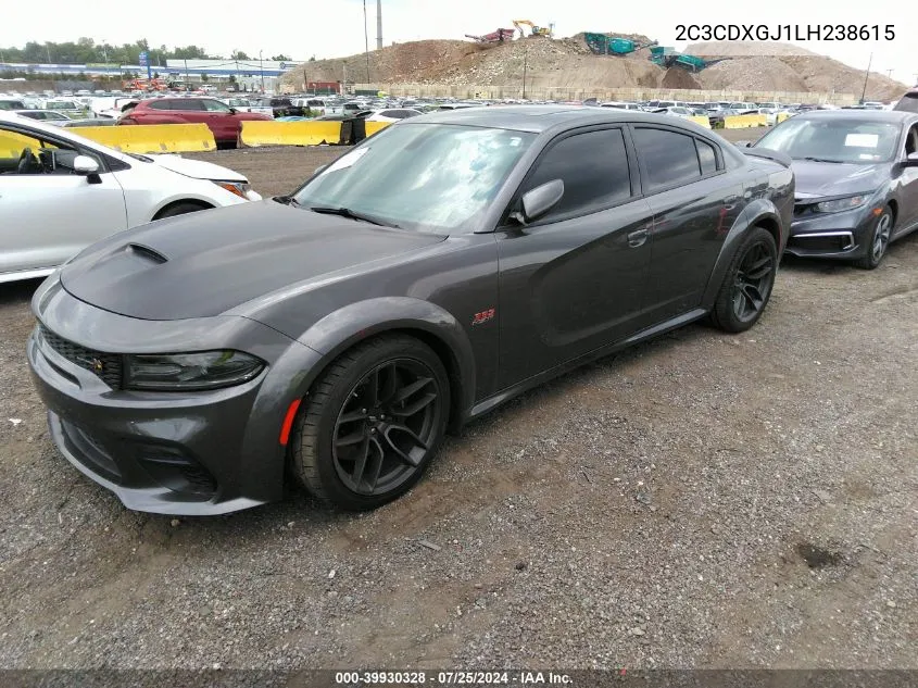 2020 Dodge Charger Scat Pack Widebody Rwd VIN: 2C3CDXGJ1LH238615 Lot: 39930328