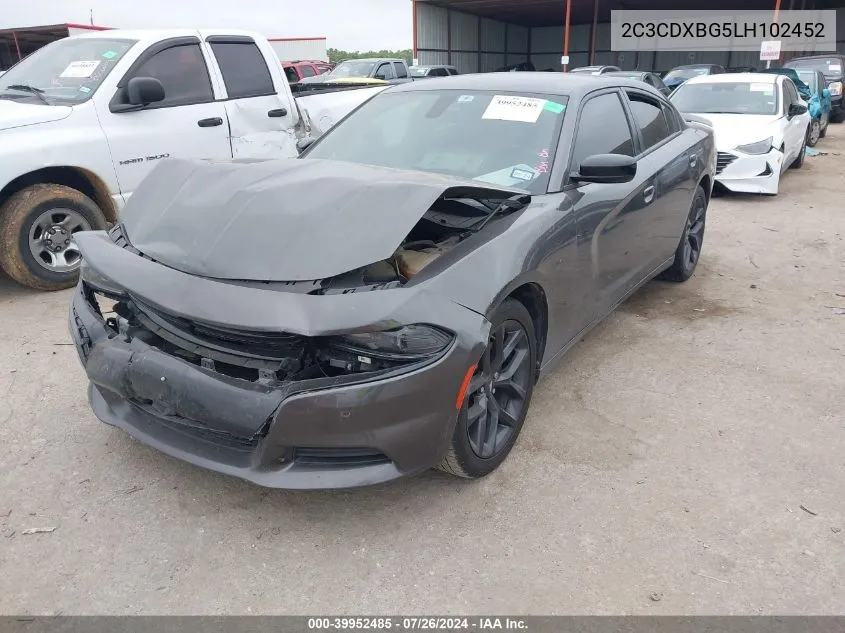 2020 Dodge Charger Sxt Rwd VIN: 2C3CDXBG5LH102452 Lot: 39952485