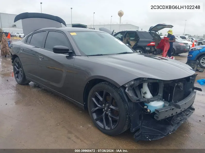 2020 Dodge Charger Sxt Rwd VIN: 2C3CDXBG6LH102248 Lot: 39968472