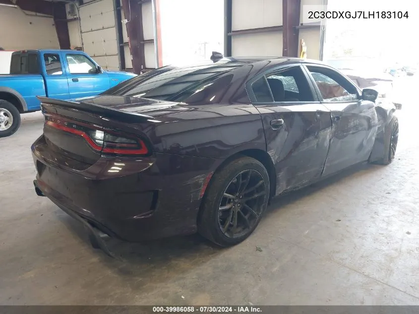 2020 Dodge Charger Scat Pack Rwd VIN: 2C3CDXGJ7LH183104 Lot: 39986058