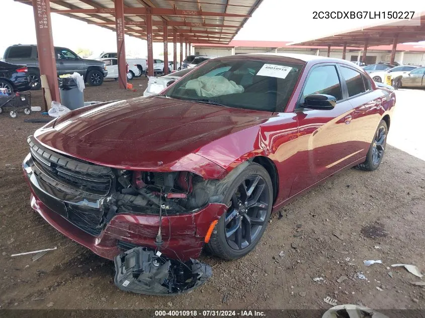 2020 Dodge Charger Sxt Rwd VIN: 2C3CDXBG7LH150227 Lot: 40010918