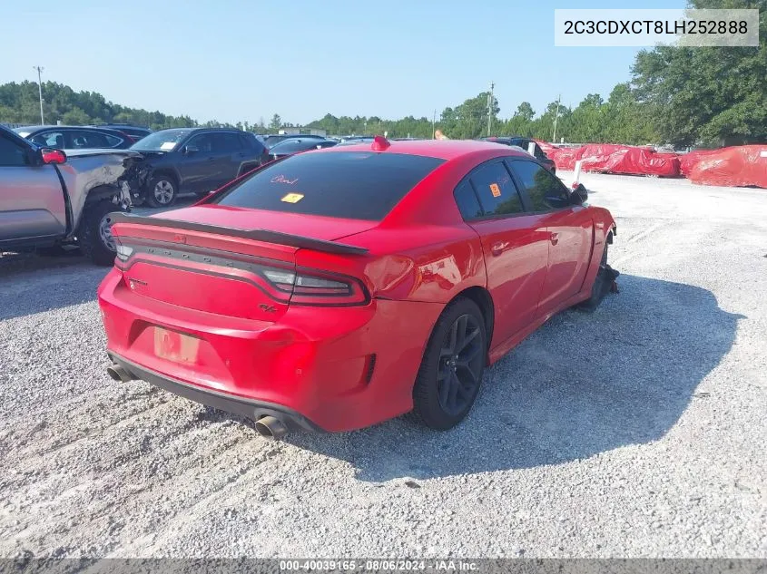 2020 Dodge Charger R/T Rwd VIN: 2C3CDXCT8LH252888 Lot: 40039165