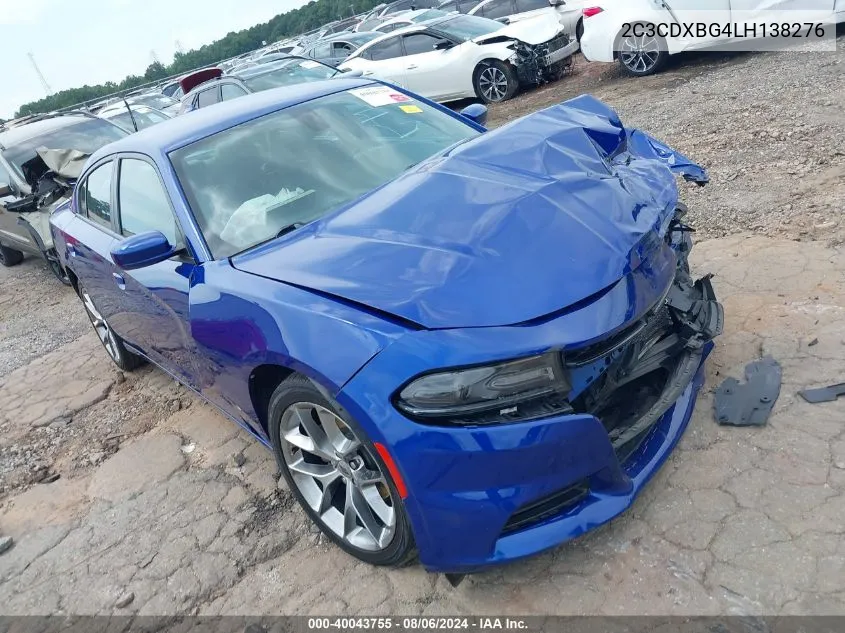 2020 Dodge Charger Sxt Rwd VIN: 2C3CDXBG4LH138276 Lot: 40043755