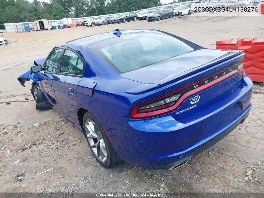 2020 Dodge Charger Sxt Rwd VIN: 2C3CDXBG4LH138276 Lot: 40043755