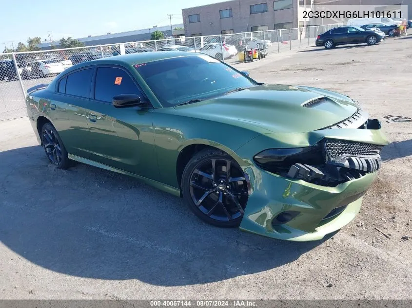 2020 Dodge Charger Gt Rwd VIN: 2C3CDXHG6LH101611 Lot: 40057144