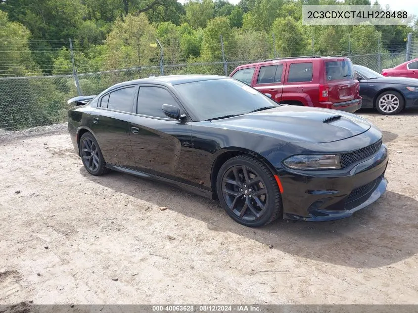 2020 Dodge Charger R/T Rwd VIN: 2C3CDXCT4LH228488 Lot: 40063628