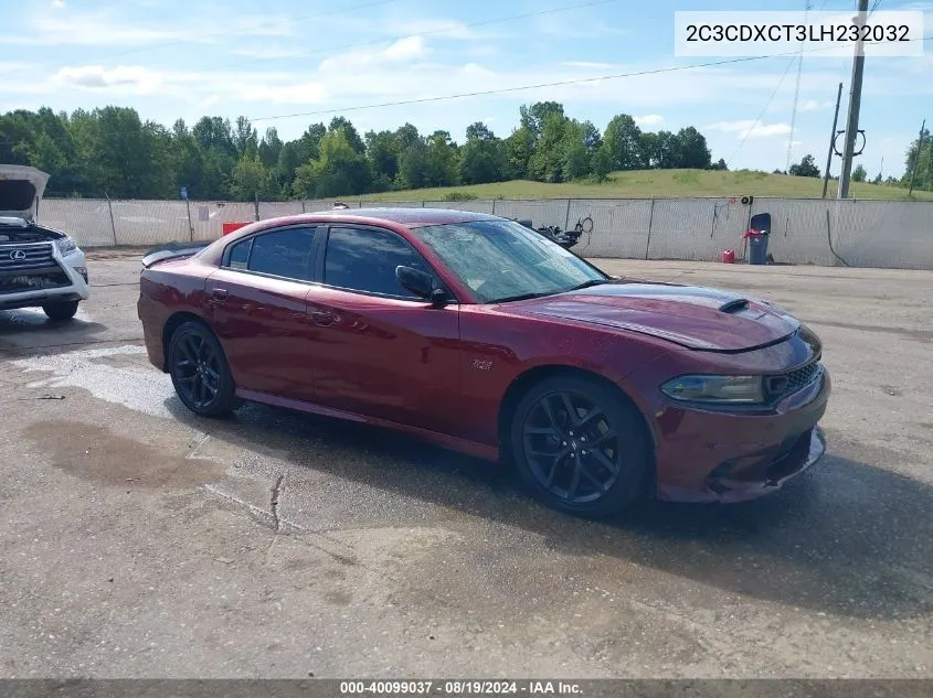 2020 Dodge Charger R/T Rwd VIN: 2C3CDXCT3LH232032 Lot: 40099037