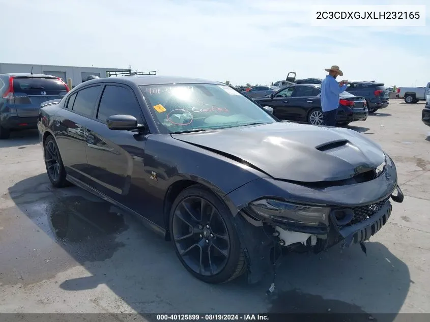 2020 Dodge Charger Scat Pack Rwd VIN: 2C3CDXGJXLH232165 Lot: 40125899