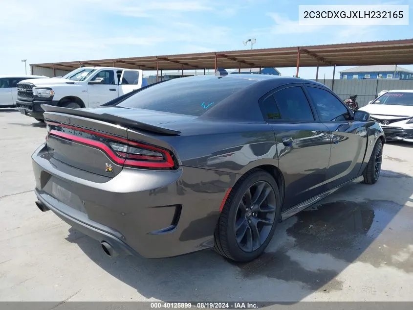 2020 Dodge Charger Scat Pack Rwd VIN: 2C3CDXGJXLH232165 Lot: 40125899