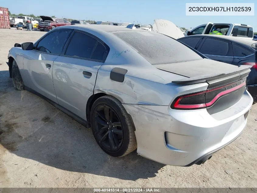 2020 Dodge Charger Gt VIN: 2C3CDXHG7LH102539 Lot: 40141014