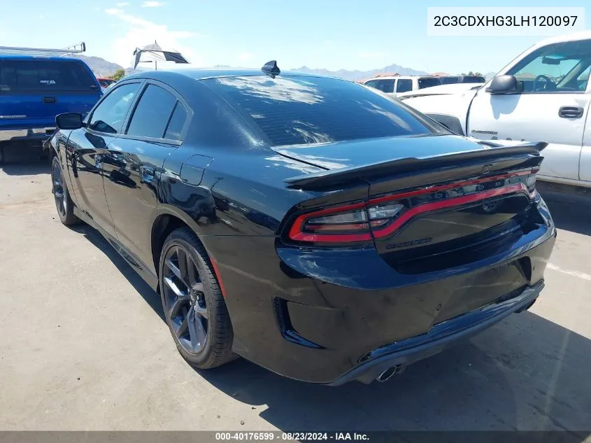 2020 Dodge Charger Gt Rwd VIN: 2C3CDXHG3LH120097 Lot: 40176599