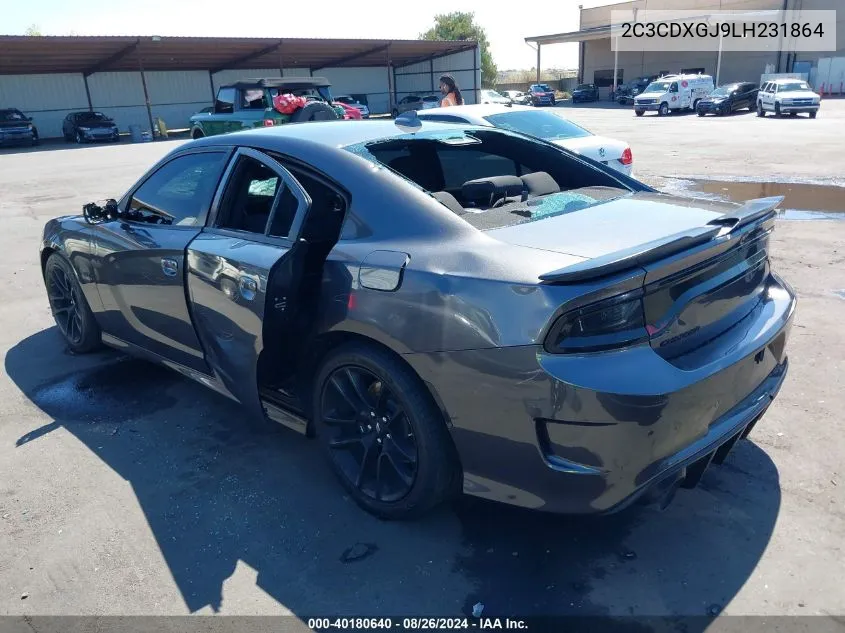 2020 Dodge Charger Scat Pack Rwd VIN: 2C3CDXGJ9LH231864 Lot: 40180640