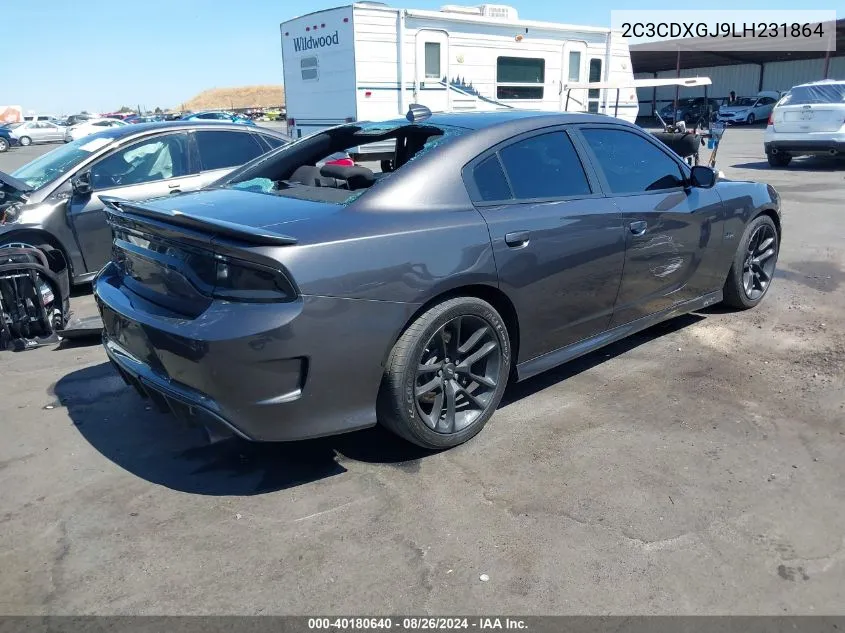 2020 Dodge Charger Scat Pack Rwd VIN: 2C3CDXGJ9LH231864 Lot: 40180640