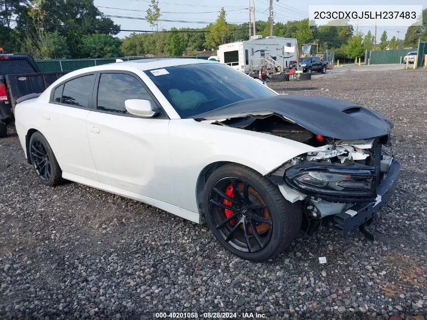 2020 Dodge Charger Scat Pack Rwd VIN: 2C3CDXGJ5LH237483 Lot: 40201058