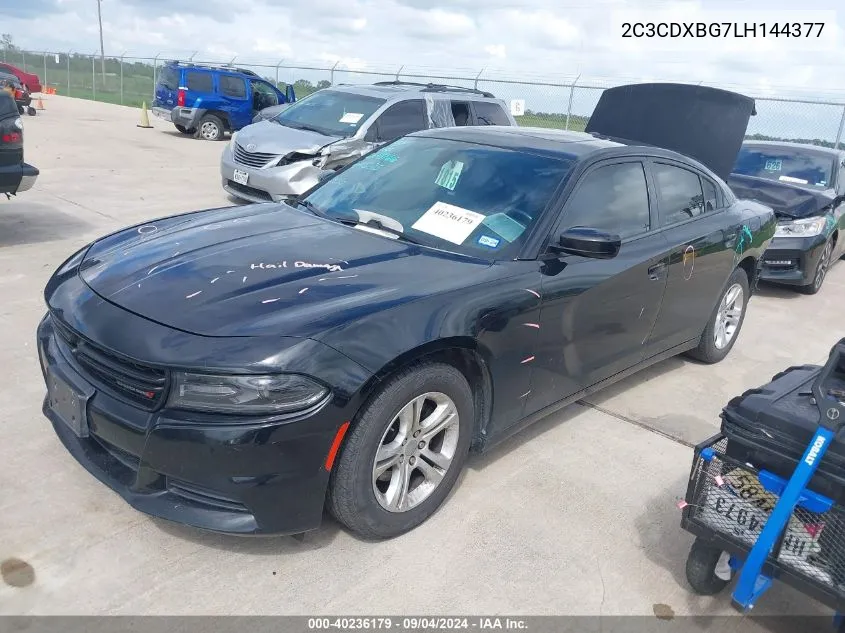 2020 Dodge Charger Sxt Rwd VIN: 2C3CDXBG7LH144377 Lot: 40236179