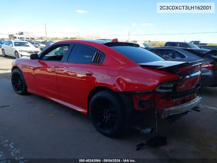 2020 Dodge Charger R/T Rwd VIN: 2C3CDXCT3LH162001 Lot: 40243064