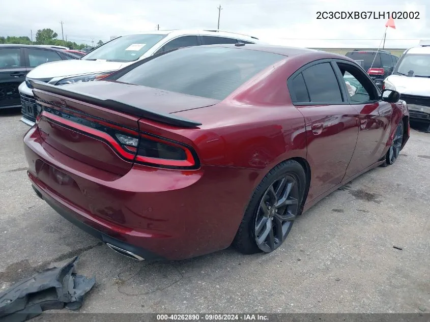 2C3CDXBG7LH102002 2020 Dodge Charger Sxt Rwd