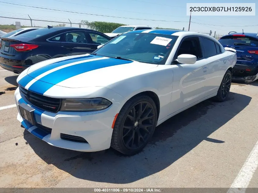 2020 Dodge Charger Sxt VIN: 2C3CDXBG7LH125926 Lot: 40311806