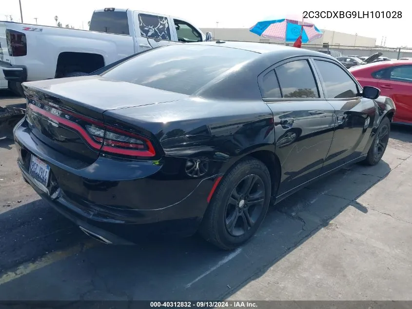 2020 Dodge Charger Sxt Rwd VIN: 2C3CDXBG9LH101028 Lot: 40312832