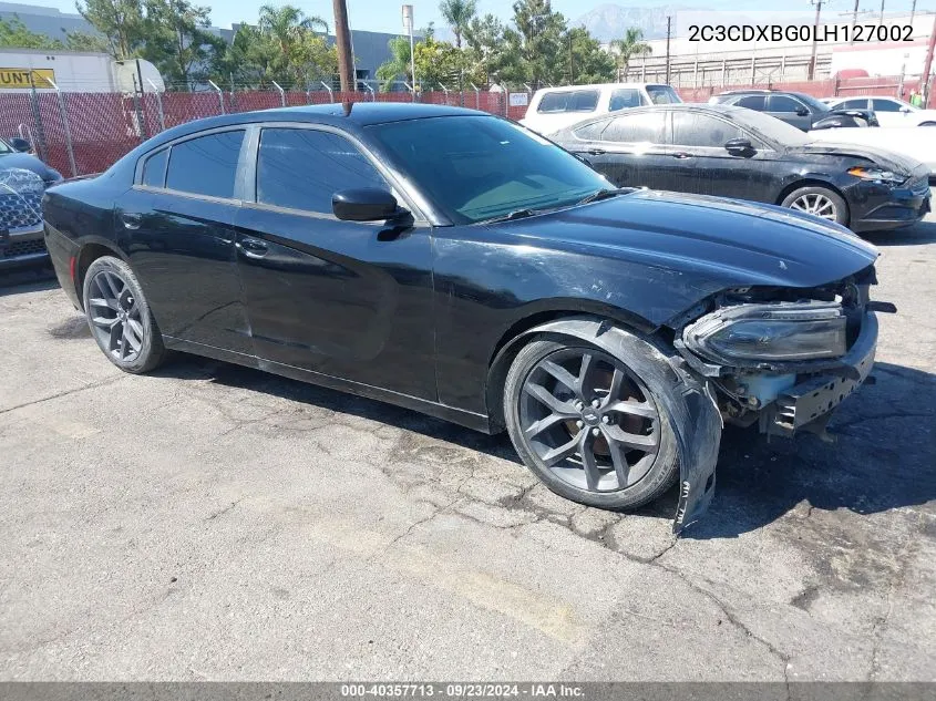 2020 Dodge Charger Sxt Rwd VIN: 2C3CDXBG0LH127002 Lot: 40357713