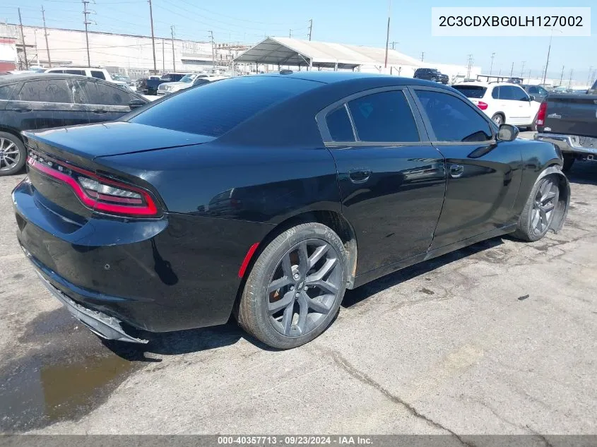 2020 Dodge Charger Sxt Rwd VIN: 2C3CDXBG0LH127002 Lot: 40357713