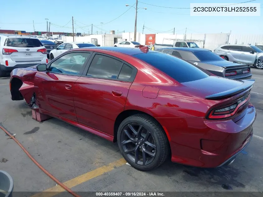 2020 Dodge Charger R/T Rwd VIN: 2C3CDXCT3LH252555 Lot: 40359407