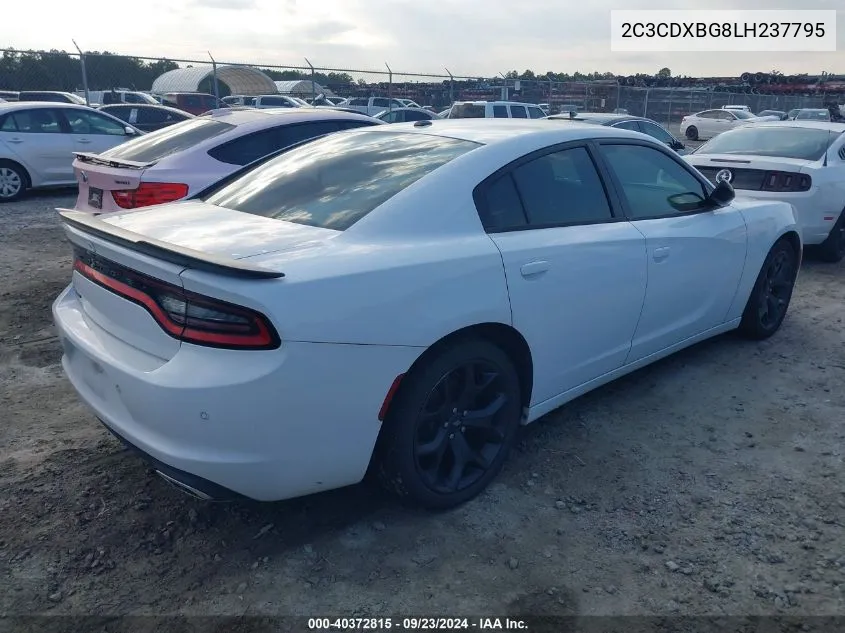 2020 Dodge Charger Sxt VIN: 2C3CDXBG8LH237795 Lot: 40372815