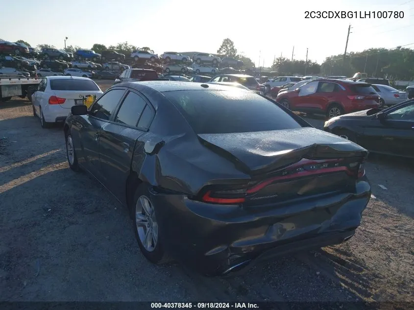 2020 Dodge Charger Sxt VIN: 2C3CDXBG1LH100780 Lot: 40378345