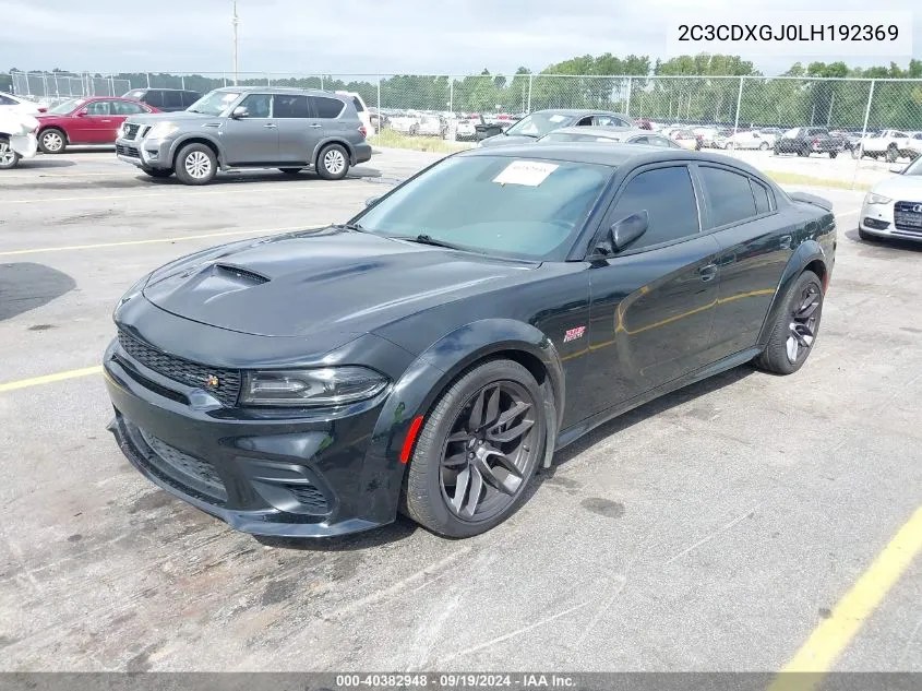 2020 Dodge Charger Scat Pack Widebody Rwd VIN: 2C3CDXGJ0LH192369 Lot: 40382948